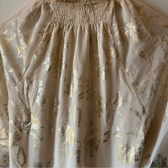 Haver&Blair London Cream Blouse with Gold Accents BNWT XS - Picture 2 of 10